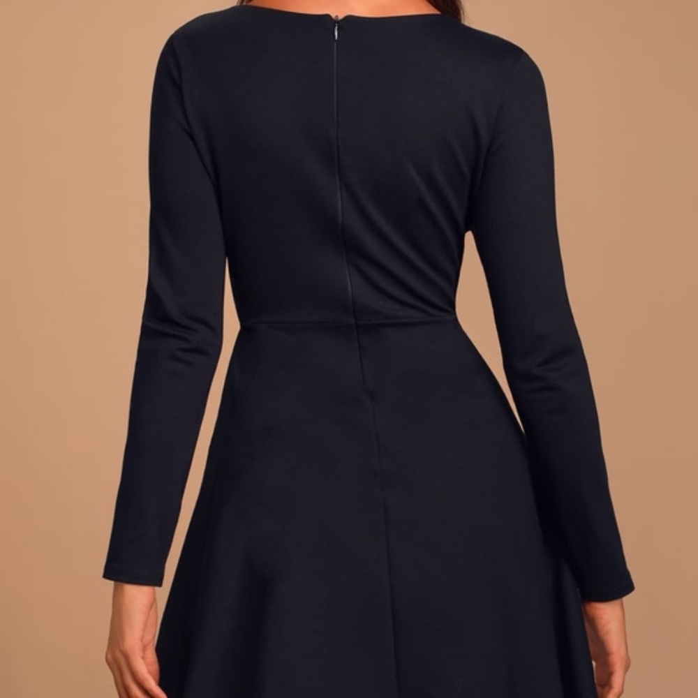 LuLu's Dress Fit & Flare Royal Blue Medium - Picture 13 of 14